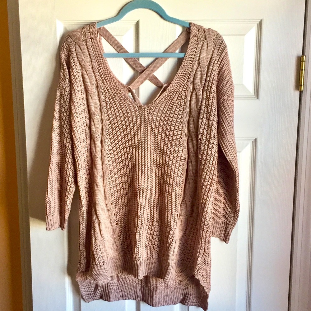 Lightweight open weave sweater